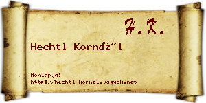 Hechtl Kornél névjegykártya