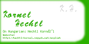kornel hechtl business card